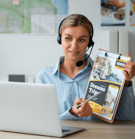 An educator using academic Audio translation for students to understand lessons in their native language & improve learning.