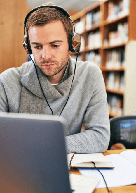 Student benefiting from professional academic transcription to transcribe interviews, lectures and seminars for research. Student benefiting from professional academic transcription to transcribe interviews, lectures and seminars for research..