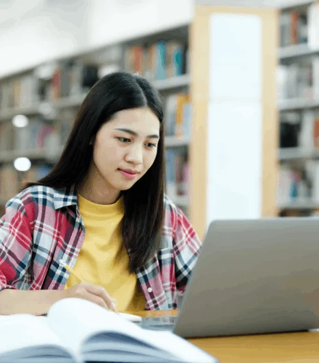 A student using academic translation services for translating important educational records like diplomas and transcripts.