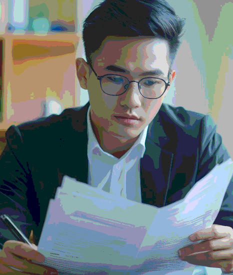 A client reviews a side-by-side file with accuracy checks from Laotian Translation Services before submitting a document.