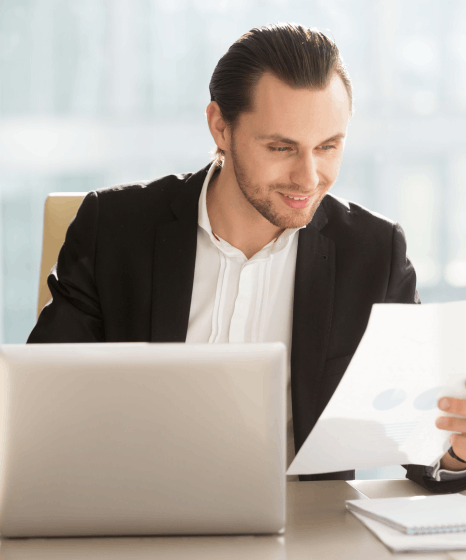 An ATA-certified translator reviews an indemnification clause, showing corporate document translation services with accuracy.