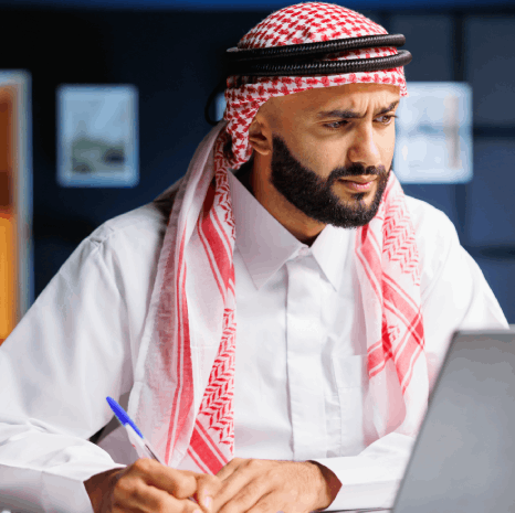 A typist provides expert Arabic document typesetting service, delivering accurate formatting for books, reports and articles.