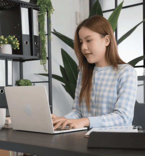 Translator reviews glossary to ensure accuracy and consistency during course material translation process. Translator reviews glossary to ensure accuracy and consistency during course material translation process.