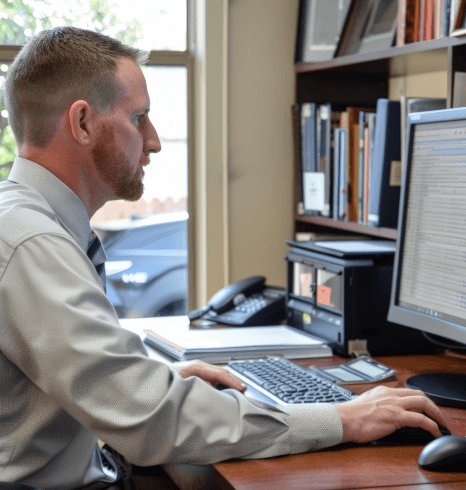 A specialist uses Word processing services to verify figures and headings, delivering an accurate, well-organized document.