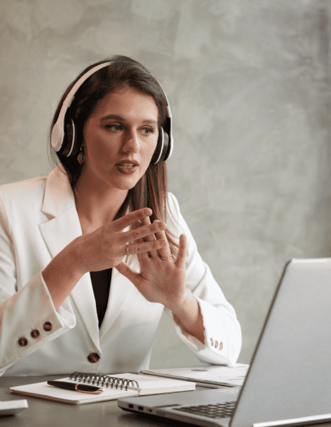 An expert subtitler providing German subtitling services ensuring accurate compound words and native flow.