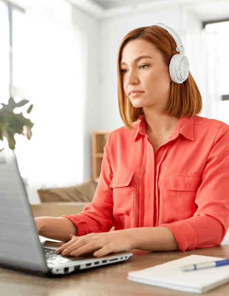 A client checks burned-in open captions on a muted social feed, using spanish captioning services for all platforms.