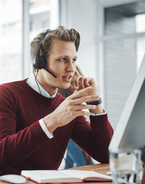 Client utilizing Audio Description Services, offering visually impaired users clear access to media details.