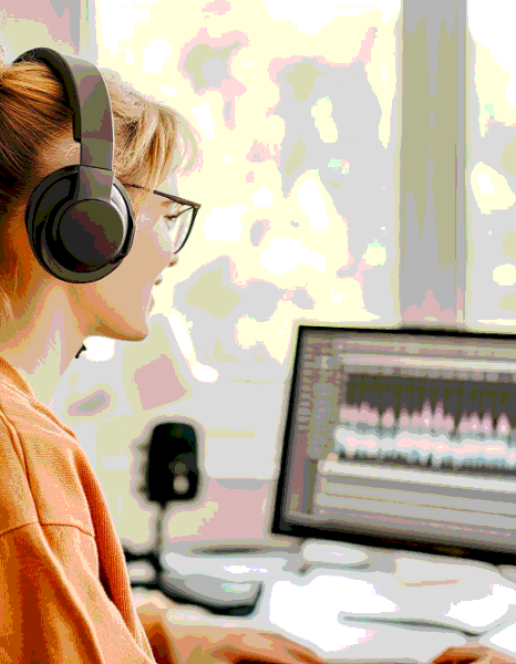 A linguist tags regional phrases in audio software as Polish Transcription Services capture dialect meaning accurately.