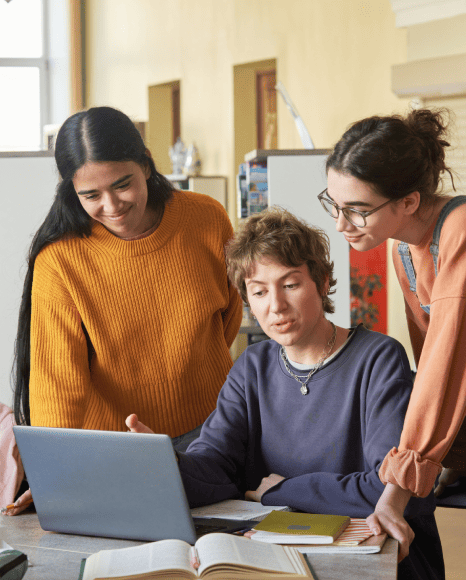 Students using e-learning platforms with course materials translated into their native languages for better learning. Students using e-learning platforms with course materials translated into their native languages for better learning.