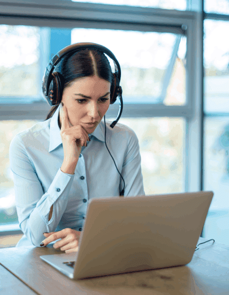 Customer watches a YouTube video with captions, improving accessibility and reaching wider audiences.