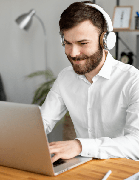 A marketing lead reviews corporate video captioning services to add business-ready captions to a brand launch video.
