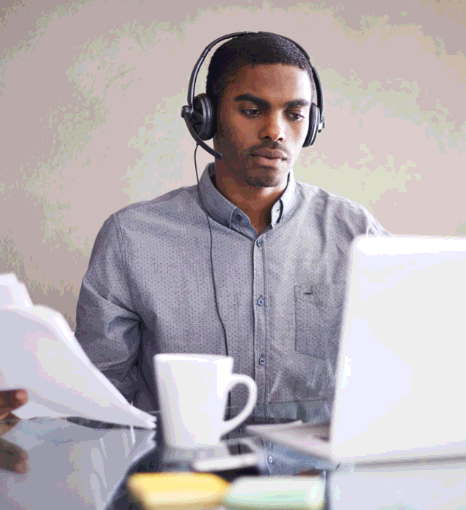 Manager reviews action items from a recorded meeting as Somali Transcription Services deliver a clean business transcript.