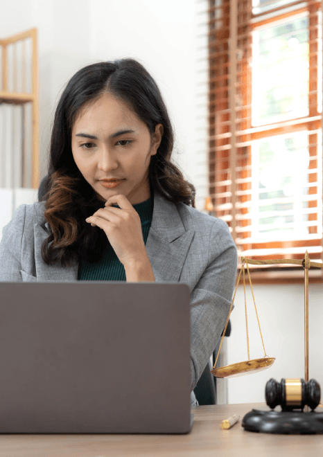 A sworn certified stamp is applied to translated financial records while Accounting Translation Services finalize legal.