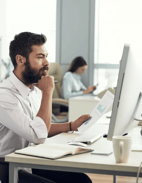 Customer using translated documents for their visa application, ensuring compliance with USCIS requirements in Manhattan.