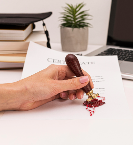 Side-by-side certified and notarized packets show options for marriage-certificate-translation-services for different.