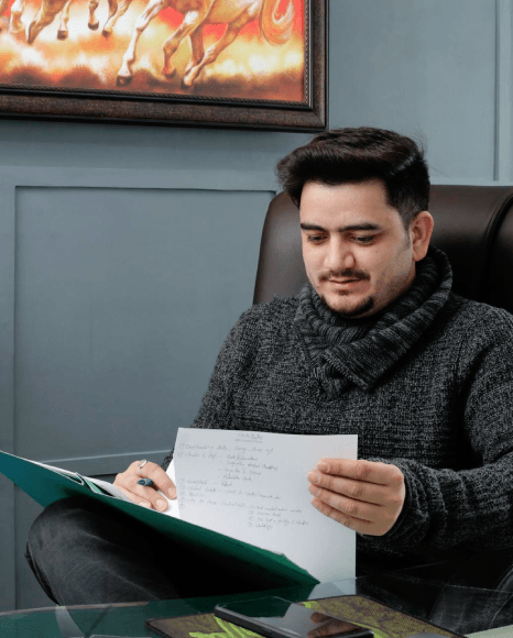 A translator compares a birth certificate to the certified copy while Farsi Translation Services ensure acceptance.