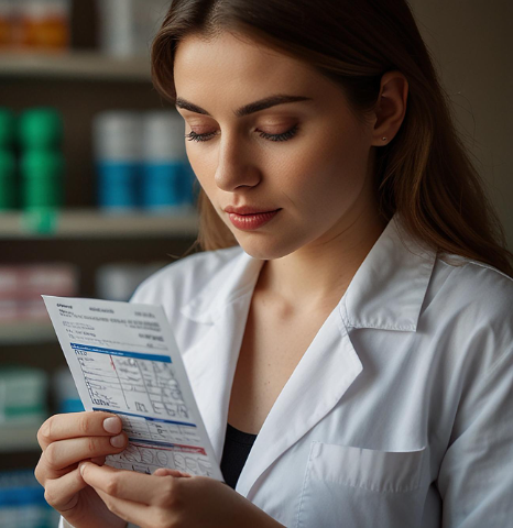A second linguist signs a certified review checklist, showing pharmaceutical translation services in New York in action.