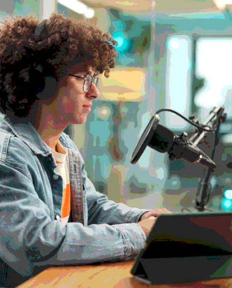An editor verifies speaker labels and timestamps on a multi-speaker call as French Transcription Services use quality checks.