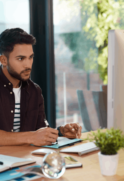 A linguist performs a comprehensive quality check on Survey Translation Services, comparing source and translated survey.