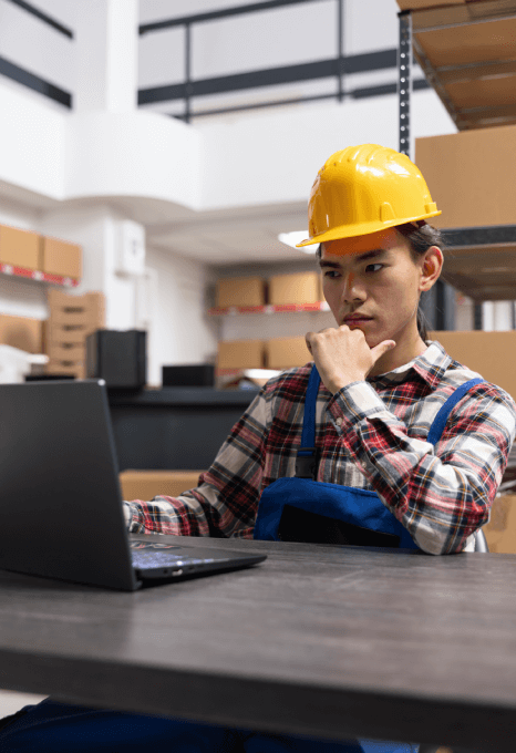 Industry worker using in Consumer product translation for industries like electronics and food to ensure market success.