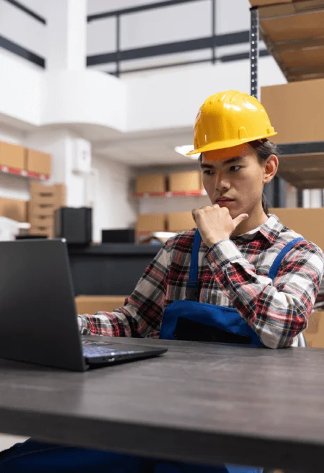 Industry worker using in Consumer product translation for industries like electronics and food to ensure market success.