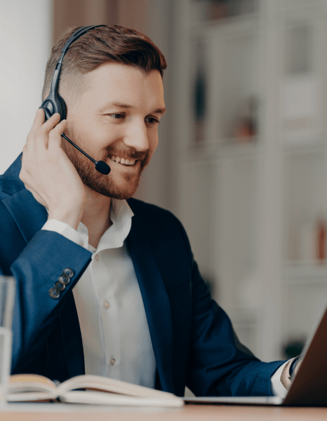 A webinar control room monitors content types as descriptive video services write concise descriptions for shared slides.