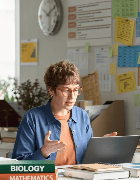 The teacher uses translated textbooks and academic materials for improved learning outcomes in different languages. The teacher uses translated textbooks and academic materials for improved learning outcomes in different languages.