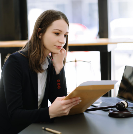 A paralegal labels exhibits and compares a court order, using Turkish Translation Services for legal document accuracy.