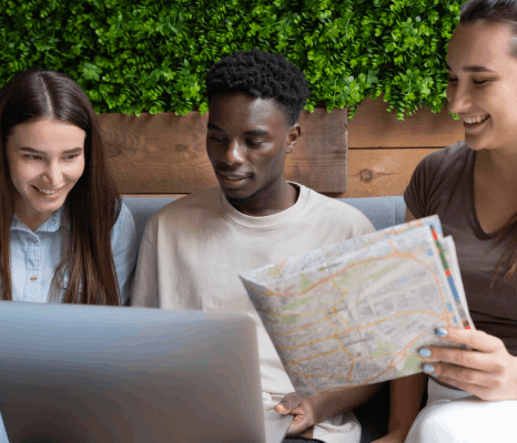 A team reviews cultural references and seasonal cues using newsletter translation services for region-specific communication.