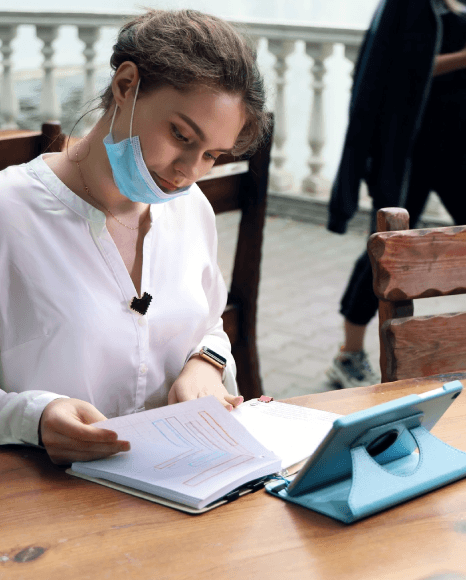 A specialist formats a translated form for official submission as Farsi Translation Services keep document layout consistent.
