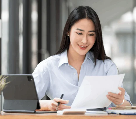 A customer uses Penn Station document translation services for official and personal paperwork with accuracy.