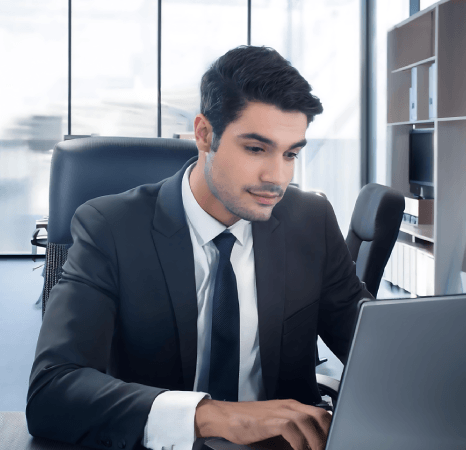 Typist working to meet document typing services turnaround times with quick and efficient delivery options.