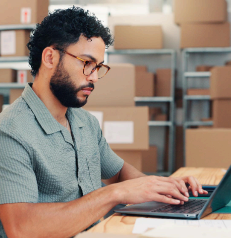 A merchandiser edits a localized product page, using website translation services to keep e-commerce details clear.