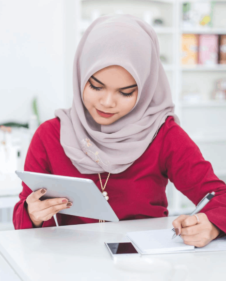A client uploads sensitive records through an encrypted portal, using secure Malay translation services with QA support.
