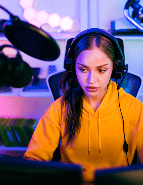 A casting director reviews character briefs and checks essential features for video game voice over services before