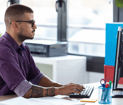 A DTP specialist uses Language Typesetting Services to format one document set for print and digital delivery.