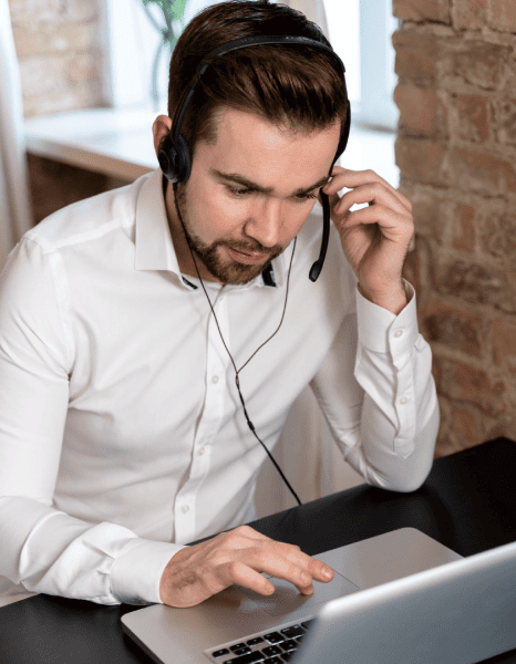 A transcriptionist working on business transcription, ensuring quick turnaround and high accuracy for urgent business needs. A transcriptionist working on business transcription, ensuring quick turnaround and high accuracy for urgent business needs.