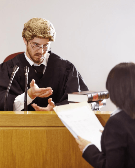 An attorney proofreads a rush transcript for filing as depositions transcription services assist time-sensitive legal work.