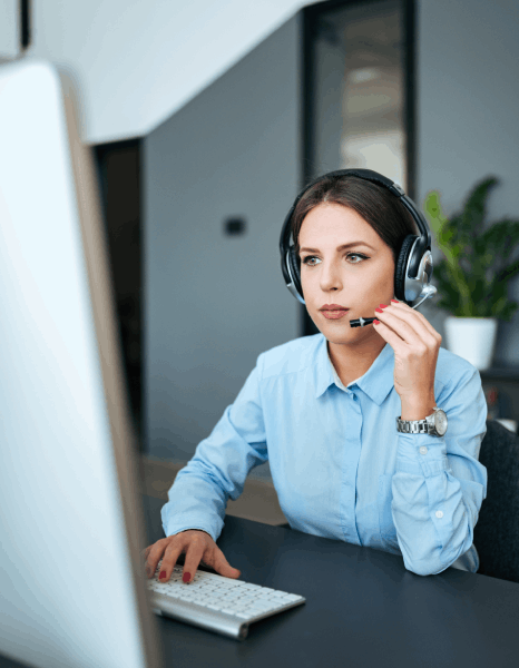 Transcriber using Entertainment transcription services compatible with MP3, MP4, WAV and other file formats.