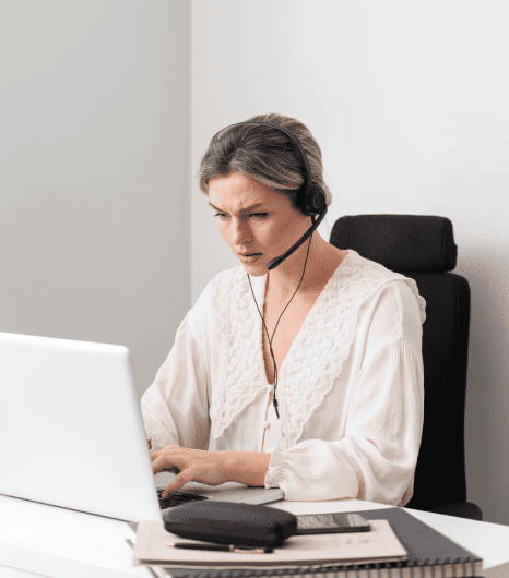 A client utilizing captions in SRT and TTML formats using Post production captioning services for compatibility.