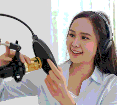 A creator edits a vlog timeline as Tagalog Voice Over Services add narration for online viewers on social platforms.