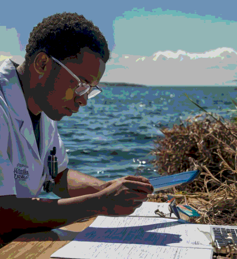 A client checks USCIS forms as Somali Translation Services prepare immigration translations with certified formatting.