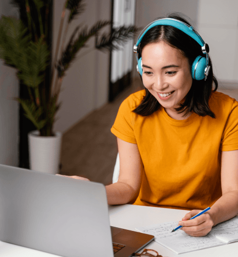 A QA reviewer checks formatting and speaker labels after free revisions in Worldwide Transcription Services to match.