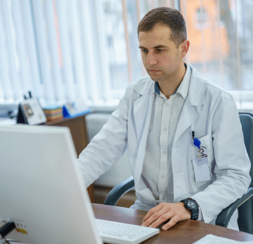 Professional translator working on medical device translation services for safe global regulatory compliance.