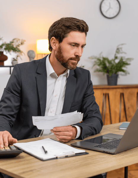 A professional translator delivering Confidential Translation Services under strict security measures.