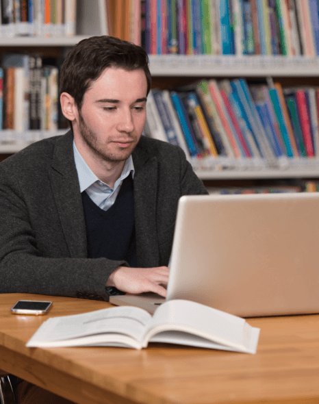 A translator reviews scanned archive letters and notes, and Biography Translation Services deliver high-quality records.