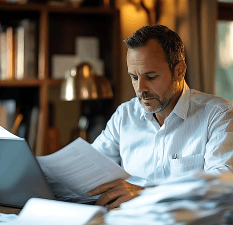 A person organizes certificates for travel as Basque translation services deliver accurate English and Basque copies.