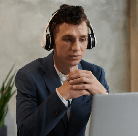 A captioner offering open captioning services for education, healthcare, legal, and media industries needing accessibility.