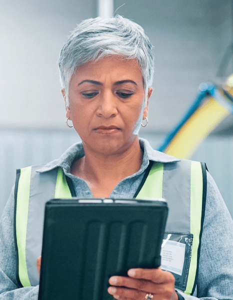 An editor runs a terminology QA pass, using industry-specific manufacturing translation services to match sector terms.