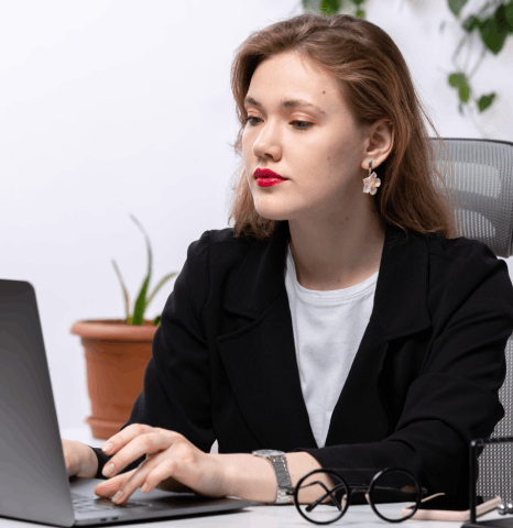 A professional works on language specific typesetting, ensuring correct formatting for scripts with unique spacing.